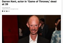 《权力的游戏》牧羊人扮演者达伦·肯特去世-融党建互动平台