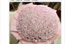 伊能静晒秦昊送的七夕礼物 巨型玫瑰花束浪漫了一下-融党建互动平台