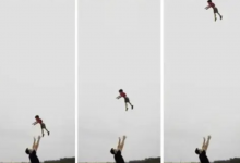 爸爸将娃举过顶玩耍没接住摔地上 提醒：举高高须谨慎-融党建互动平台