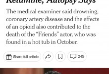 《老友记》钱德勒扮演者死因公布 血液检测显示氯胺酮呈阳性-融党建互动平台