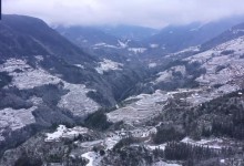 贵州梯田雪后形成大地指纹 网友：一下雪就美成了水墨画-融党建互动平台