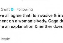 霉霉发文力挺LadyGaga：任何女性都无需解释-融党建互动平台