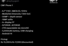 Nothing CMF Phone 1手机配置价格曝光：搭载天玑7300-融党建互动平台